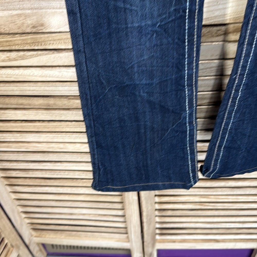 Vanilla Star Jeans Deep Indigo Straight Leg Size 9 - Picture 4 of 15
